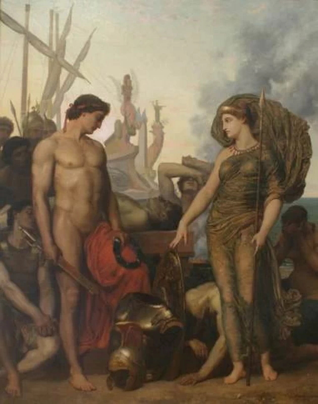 Marie - François Firmin, Girard, Teti porta ad Achille le armi forgiate da Vulcano, 1866, Pont, de, Vaux, Museo di Chintreuil